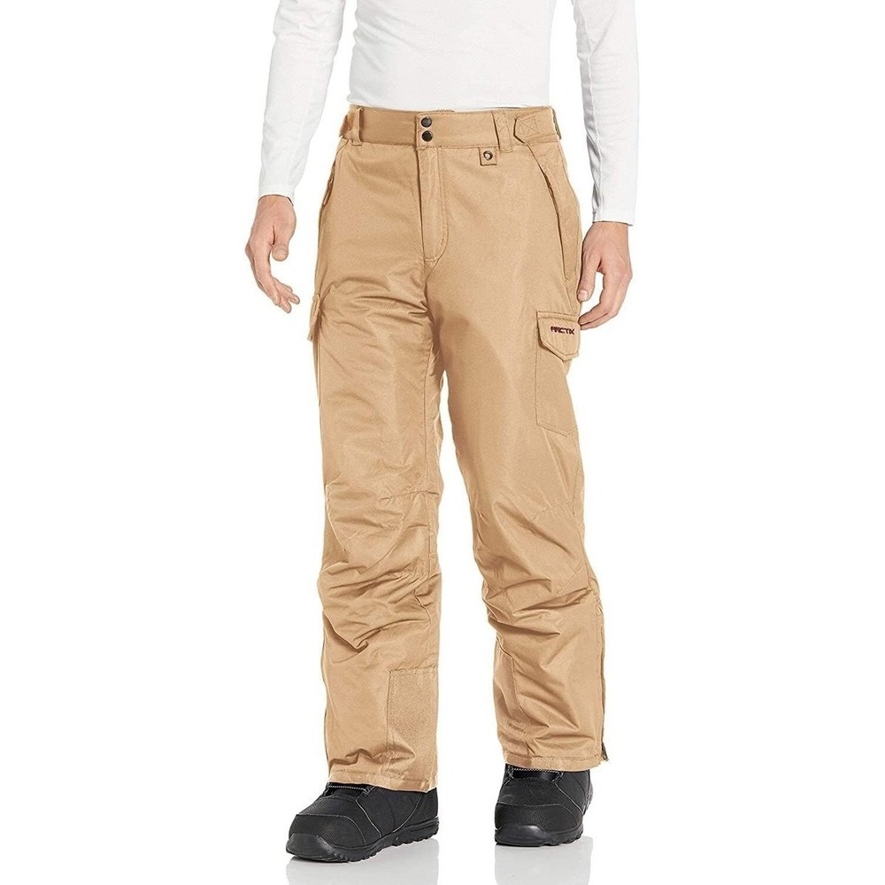 Arctix Mens Small Tan Insulated Snow Pants Ski Snowboard Cargo Pockets